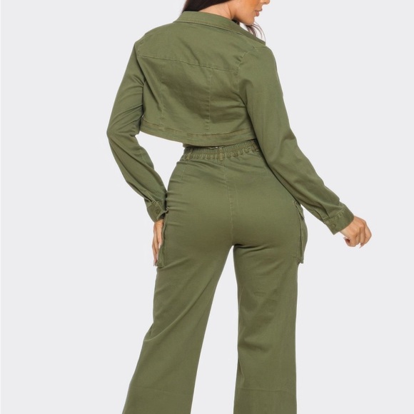 Crop Jacket 3pcs Set - Picture 5 of 5